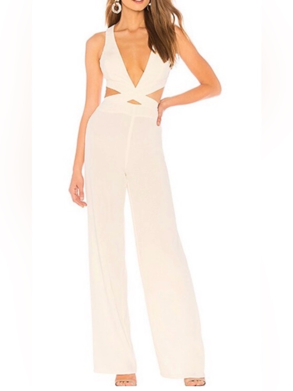 NWT NBD x Naven Cutout Wide-Leg Jumpsuit in Cream Size XS (see photos)